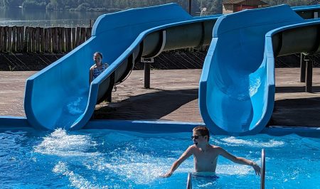 Speelland Attraction Park, the Netherlands, waterslide, flume, frugal mum children, photo, lake resort, eurocamp holiday review