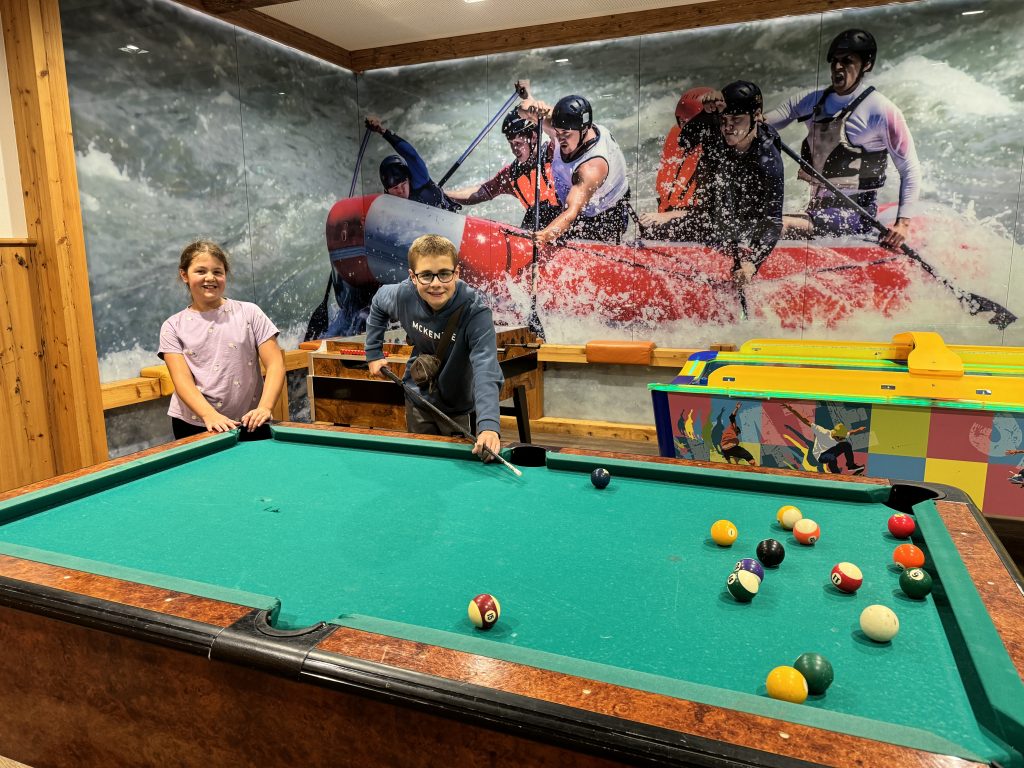 Eurocamp Holiday Review, Sportcamp Woferlgut, Zell am See, Austria, frugal mum photo games room