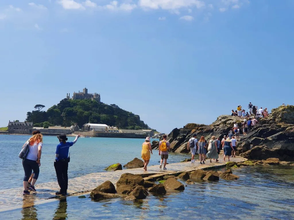 Cornwall with kids, day out, St Michael's Mount, National Trust, photo of island, frugal mum review