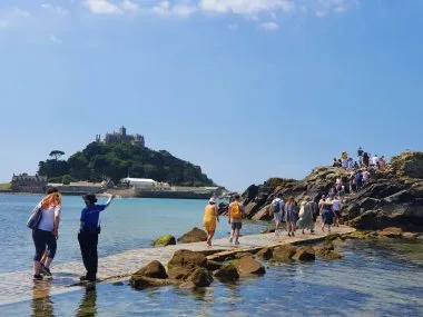 Cornwall with kids, day out, St Michael's Mount, National Trust, photo of island, frugal mum review