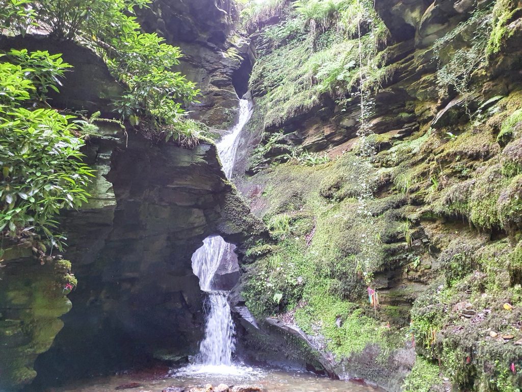 Cornwall with kids, family attractions, St Nectan's Glen review, waterfall photo, frugal mum