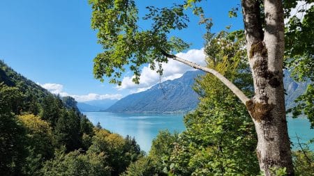 Switzerland, Giessbach Falls waterfall, Brienz, view over lake, frugal mum photo, eurocamp holiday review, manor farm campsite