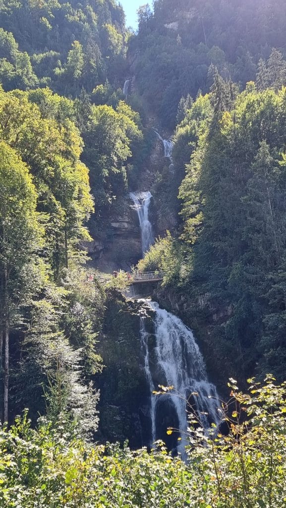 Switzerland, Giessbach Falls Waterfall, Brienz, view of waterfall photo, Visit Interlaken with kids