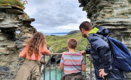 Tintagel castle, english heritage, cornwall, view, frugal mum family, holiday, free home education day out, photo