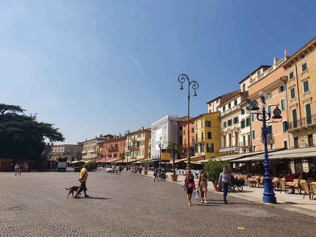 photo of verona shops and square, frugal mum travel guide
