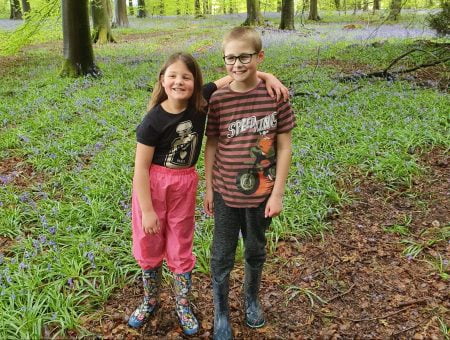 bluebells, woodland, forest, frugal mum children